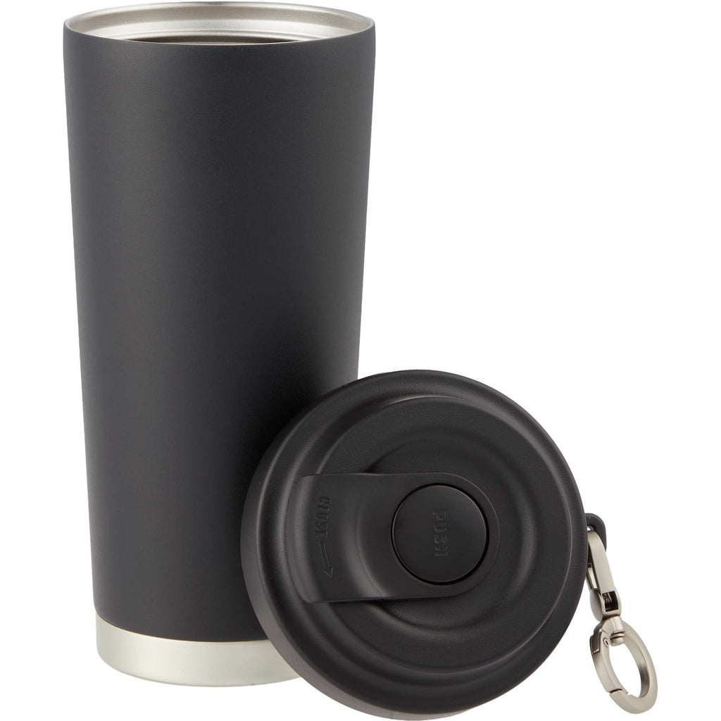 Haley Tumbler with Push-Button Lid and Carabiner, 16 oz Full Color - Black - Detail 2