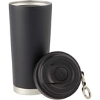 Haley Tumbler with Push-Button Lid and Carabiner, 16 oz Full Color - Black - Detail 2