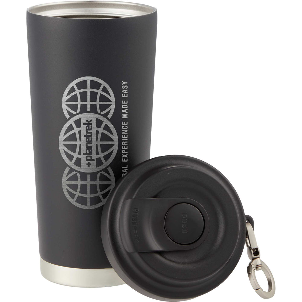 Haley Tumbler with Push-Button Lid and Carabiner, 16 oz Full Color - Black - Detail