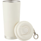 Haley Tumbler with Push-Button Lid and Carabiner, 16 oz Full Color - Cream - Detail 2