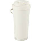 Haley Tumbler with Push-Button Lid and Carabiner, 16 oz Full Color - Cream - Right Angle