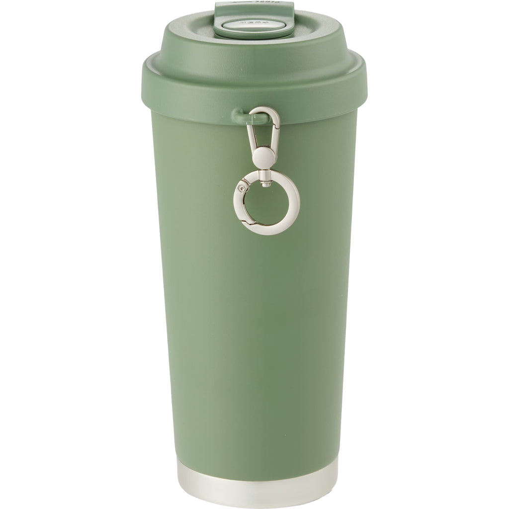 Haley Tumbler with Push-Button Lid and Carabiner, 16 oz Full Color - Juniper - Back