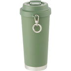 Haley Tumbler with Push-Button Lid and Carabiner, 16 oz Full Color - Juniper - Back