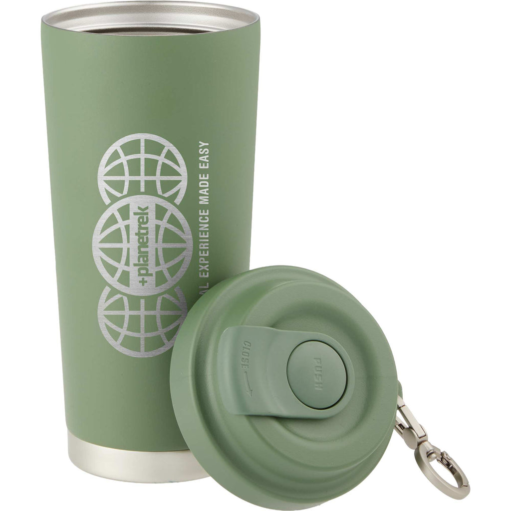 Haley Tumbler with Push-Button Lid and Carabiner, 16 oz Full Color - Juniper - Detail