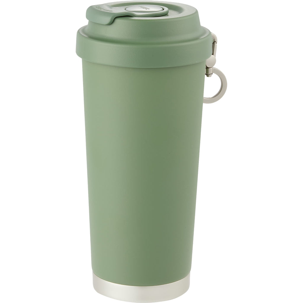 Haley Tumbler with Push-Button Lid and Carabiner, 16 oz Full Color - Juniper - Left Angle