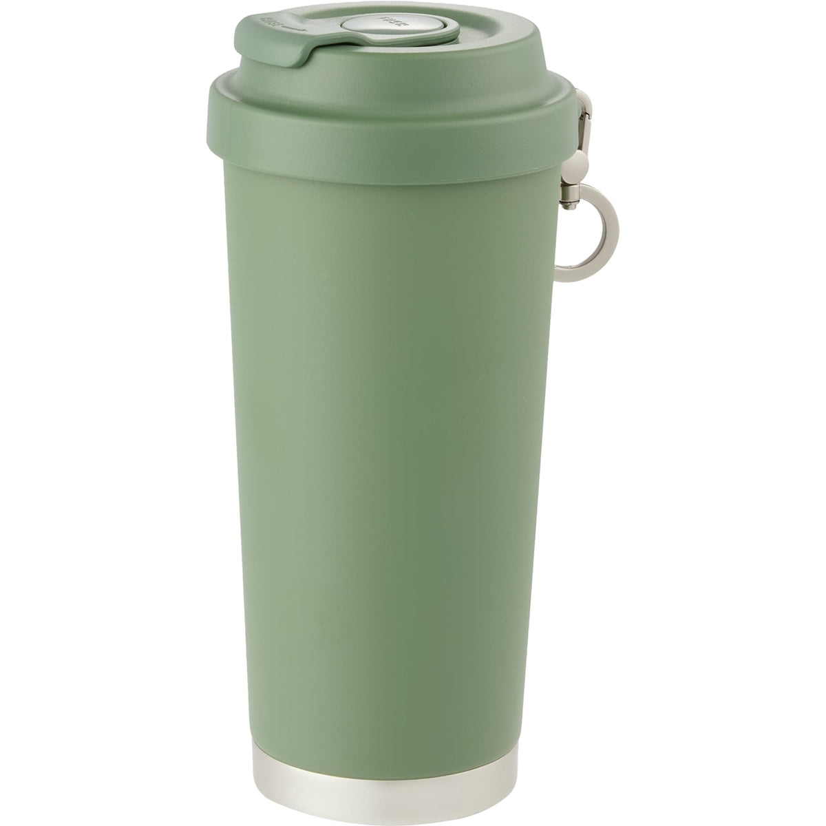 Haley Tumbler with Push-Button Lid and Carabiner, 16 oz Full Color - Juniper - Left Angle