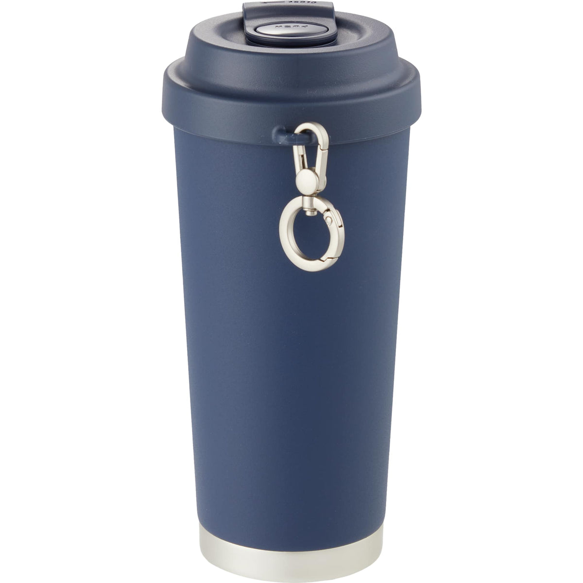 Haley Tumbler with Push-Button Lid and Carabiner, 16 oz Full Color - Navy - Back