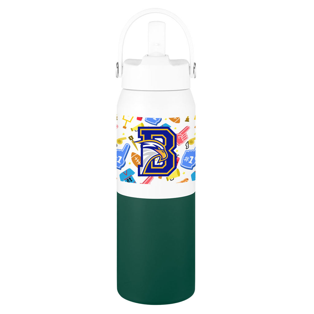 Halftime Two-Tone Recycled Stainless Steel Bottle, 26 oz - Megabrite
