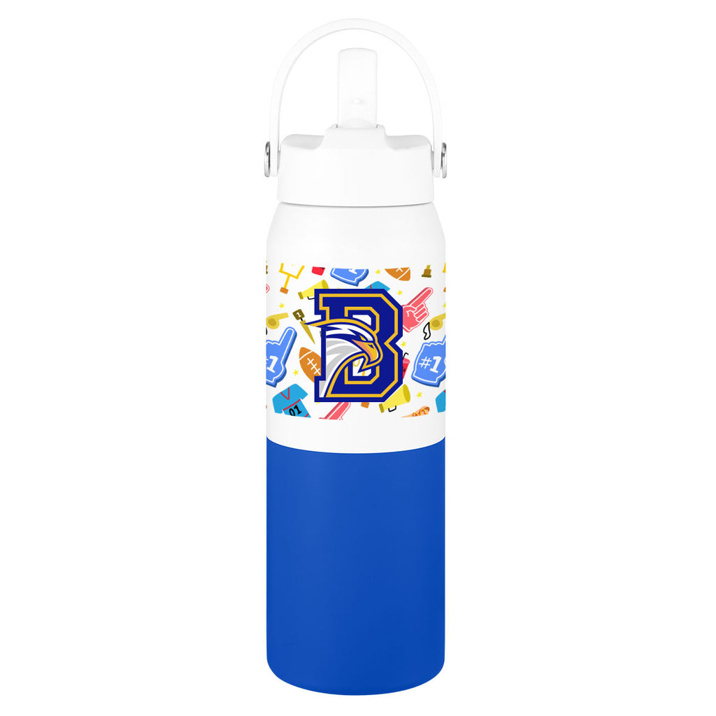 Halftime Two-Tone Recycled Stainless Steel Bottle, 26 oz - Megabrite