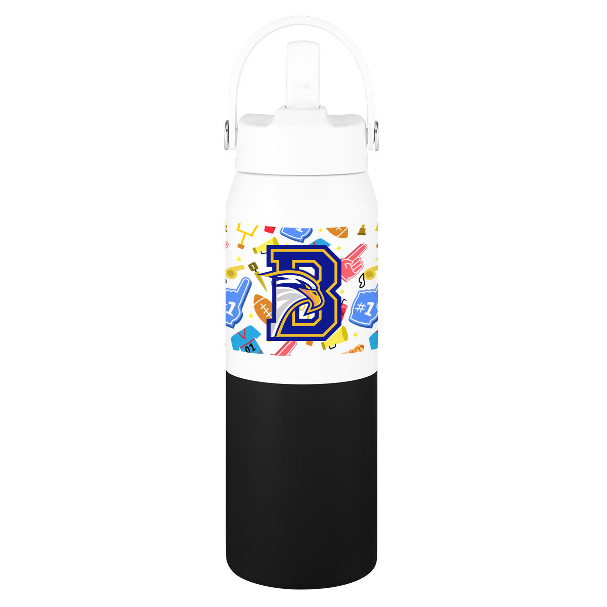 Halftime Two-Tone Recycled Stainless Steel Bottle, 26 oz - Megabrite