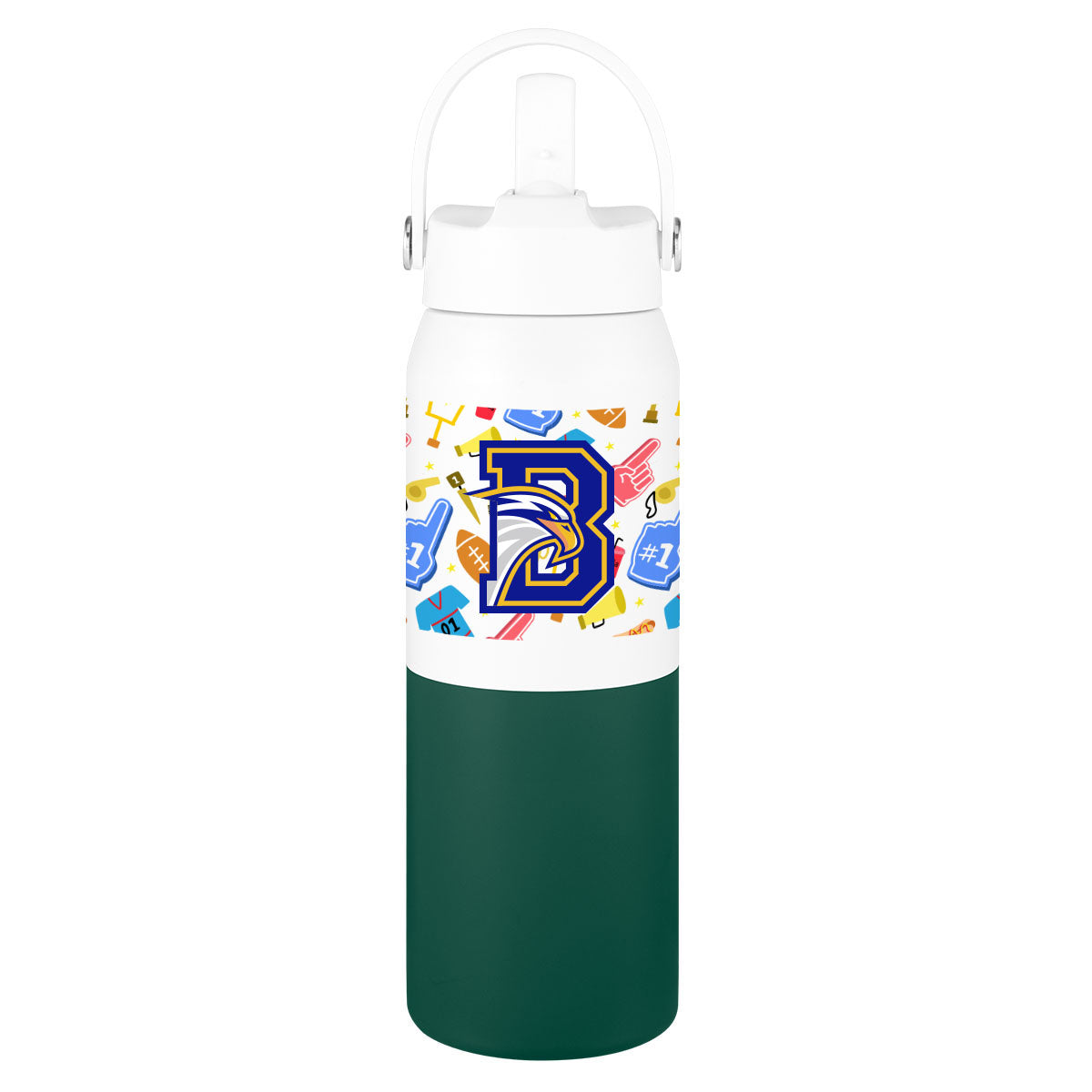 Halftime Two-Tone Recycled Stainless Steel Bottle, 26 oz - Megabrite