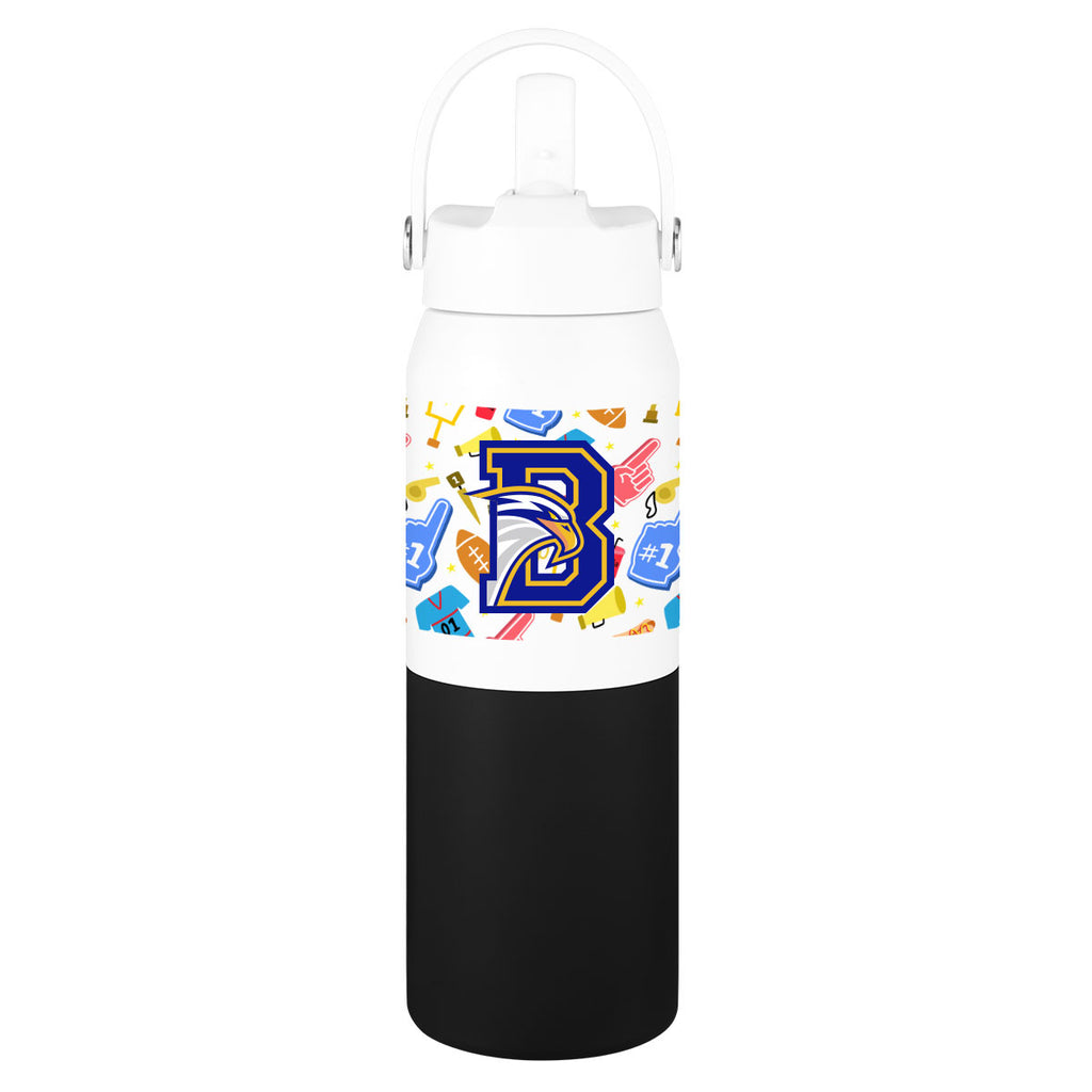 Halftime Two-Tone Recycled Stainless Steel Bottle, 26 oz - Megabrite
