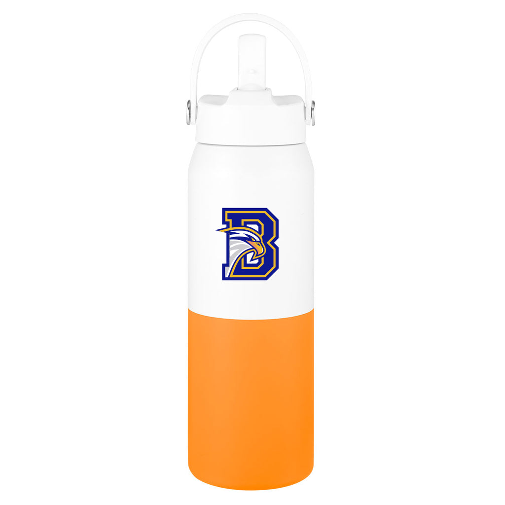 Halftime Two-Tone Recycled Stainless Steel Bottle, 26 oz - Orange - Colorbrite