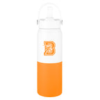 Halftime Two-Tone Recycled Stainless Steel Bottle, 26 oz - Orange - Silk Screen