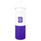 Halftime Two-Tone Recycled Stainless Steel Bottle, 26 oz - Purple - Silk Screen