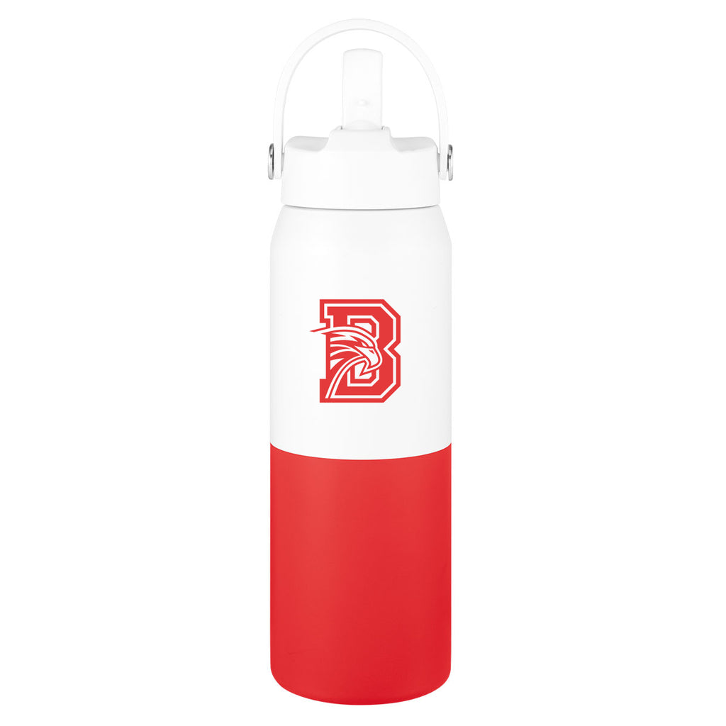 Halftime Two-Tone Recycled Stainless Steel Bottle, 26 oz - Silk Screen