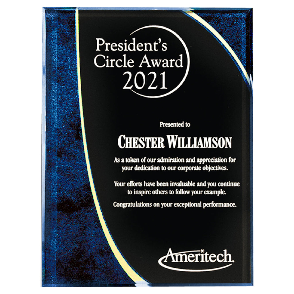 Halley Plaque, Medium - Blue - Laser