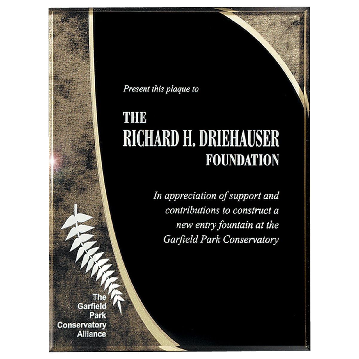 Halley Plaque, Medium - Gold - Laser Engraving