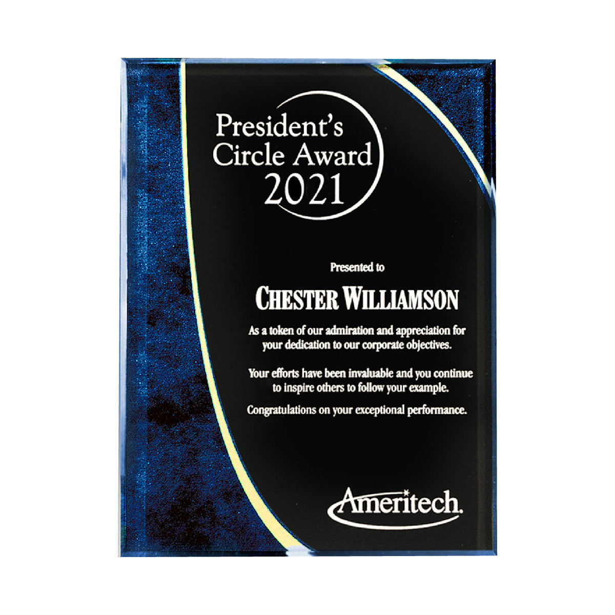Halley Plaque, Small - Blue - Laser