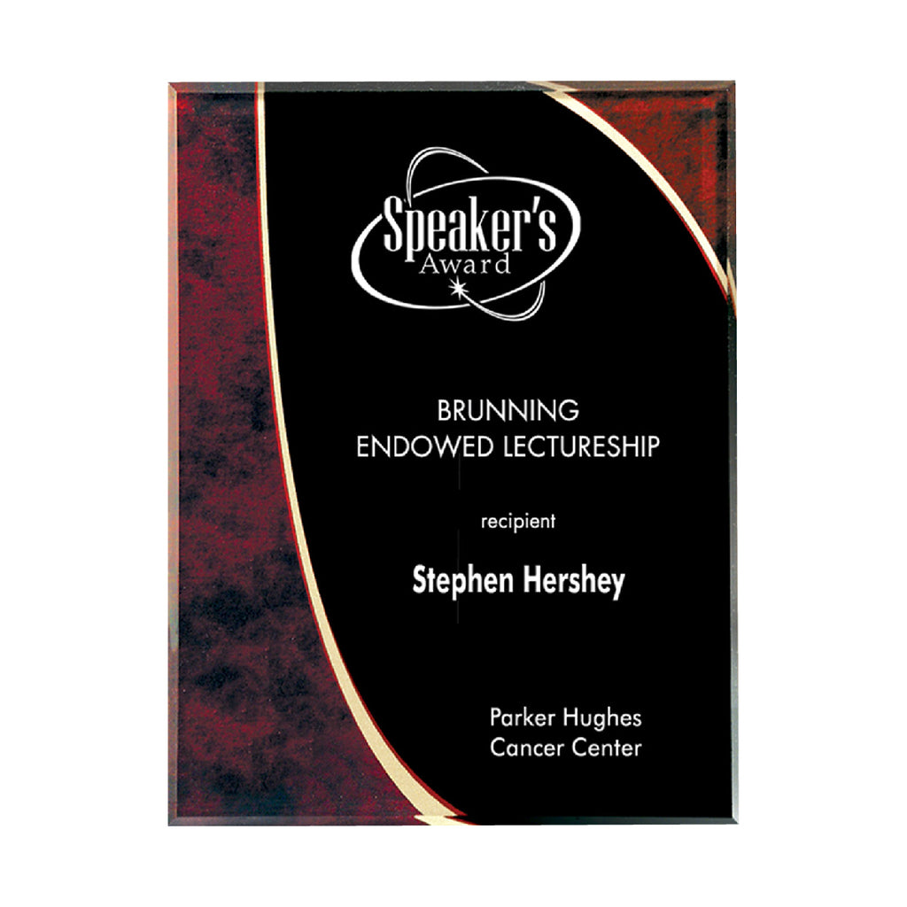 Halley Plaque, Small - Red - Laser Engraving