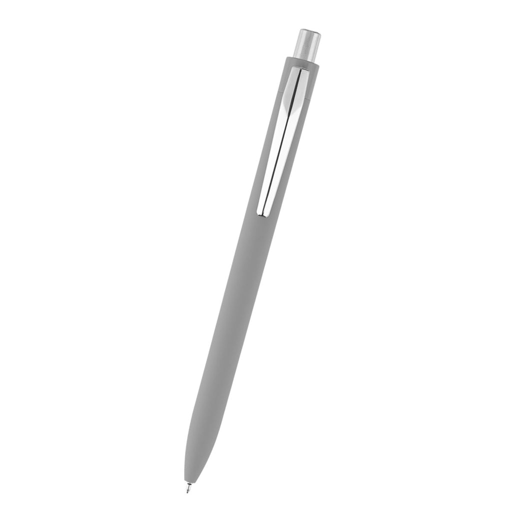 Hampton Sleek Write Pen in Recycled ABS - Gray - Front