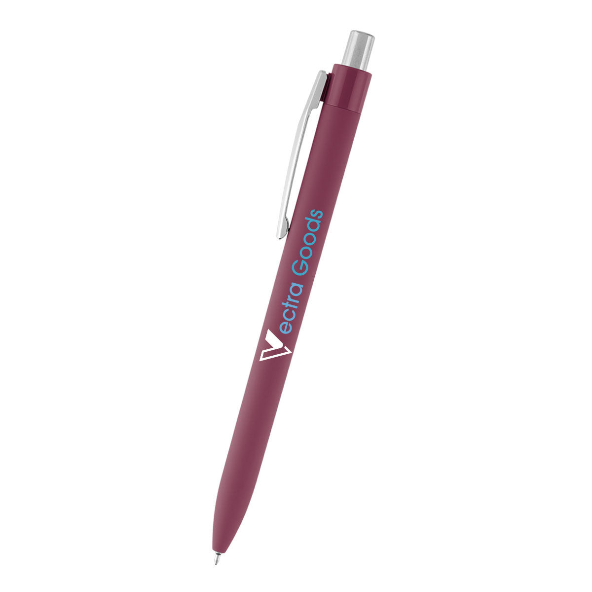 Hampton Sleek Write Pen in Recycled ABS - Maroon - Full Color