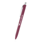 Hampton Sleek Write Pen in Recycled ABS - Maroon - Silk Screen