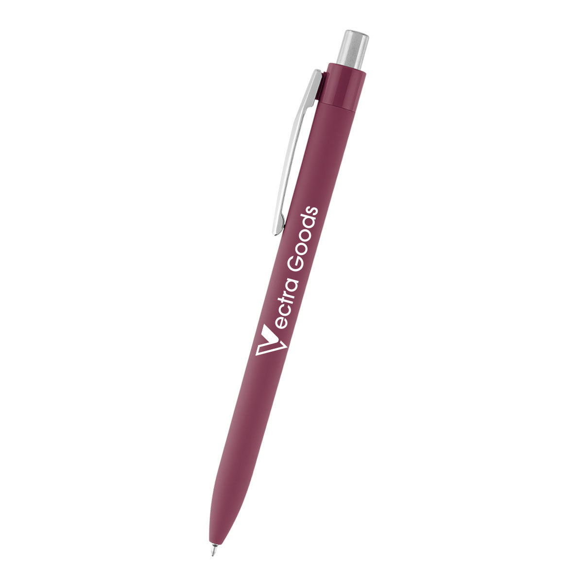 Hampton Sleek Write Pen in Recycled ABS - Maroon - Silk Screen