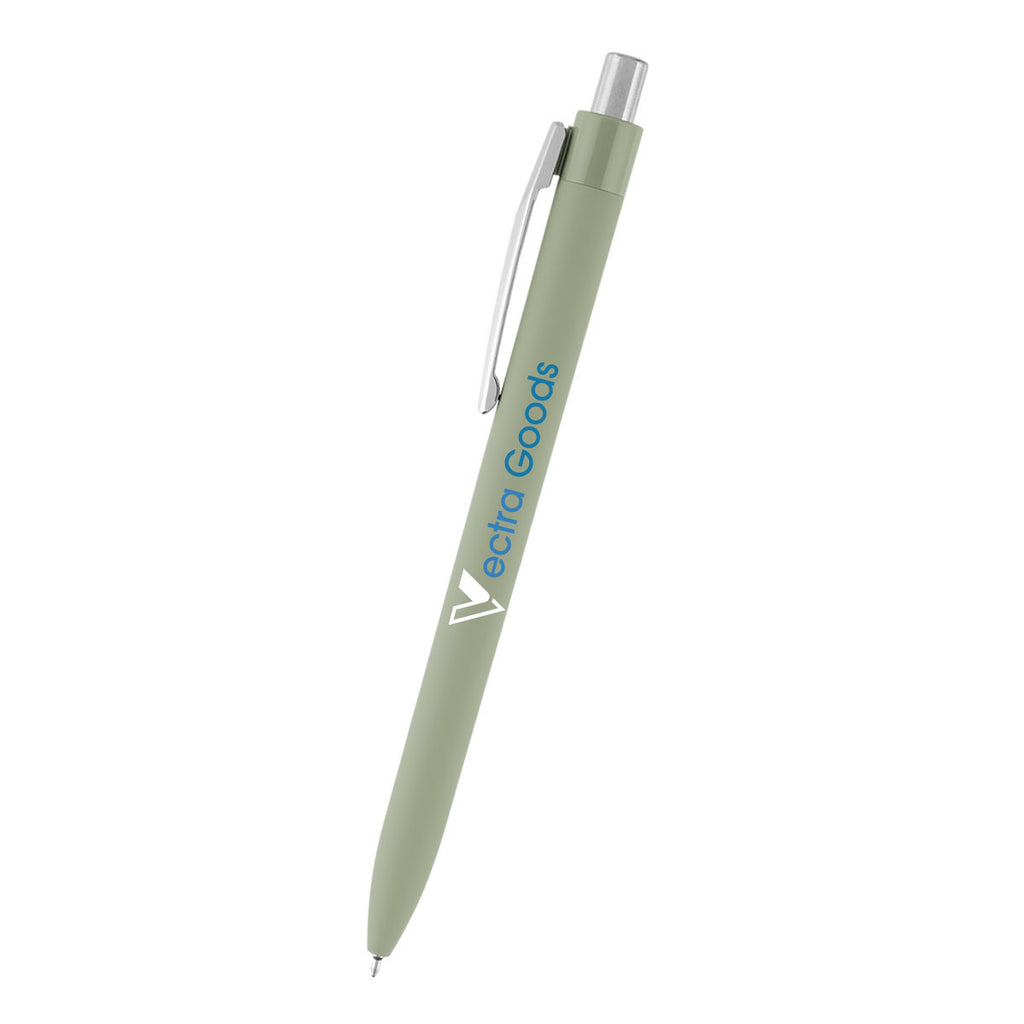 Hampton Sleek Write Pen in Recycled ABS - Olive - Full Color