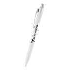 Hampton Sleek Write Pen in Recycled ABS - White - Silk Screen