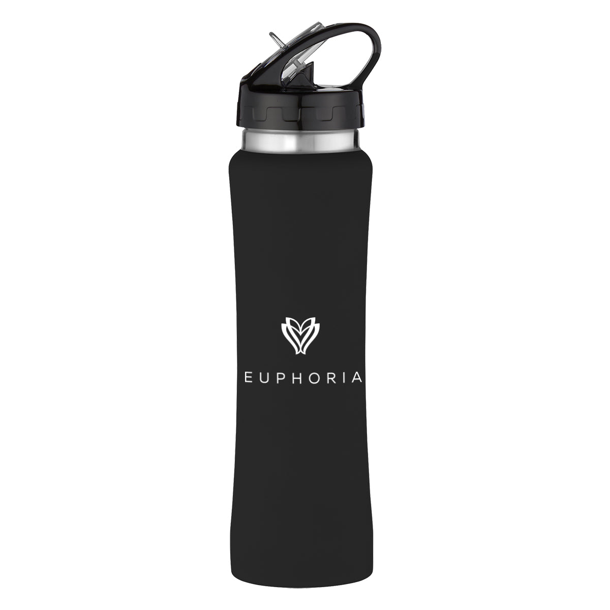 Hampton Stainless Steel Bottle, 25 oz - Black - Silk Screen