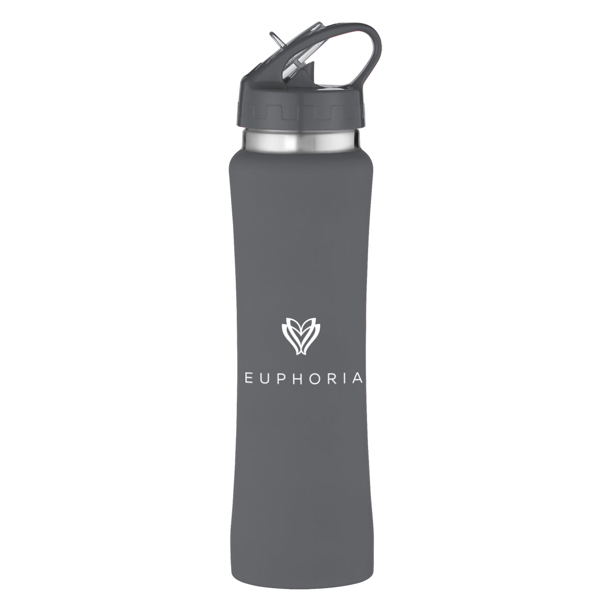 Hampton Stainless Steel Bottle, 25 oz - Gray - Silk Screen