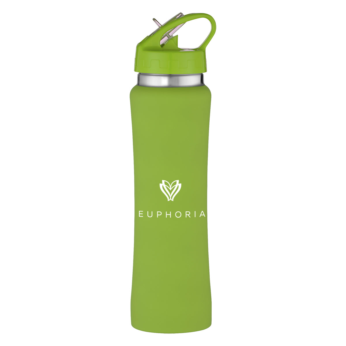 Hampton Stainless Steel Bottle, 25 oz - Lime Green - Silk Screen
