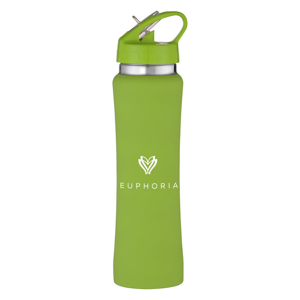 Hampton Stainless Steel Bottle, 25 oz - Lime Green - Silk Screen