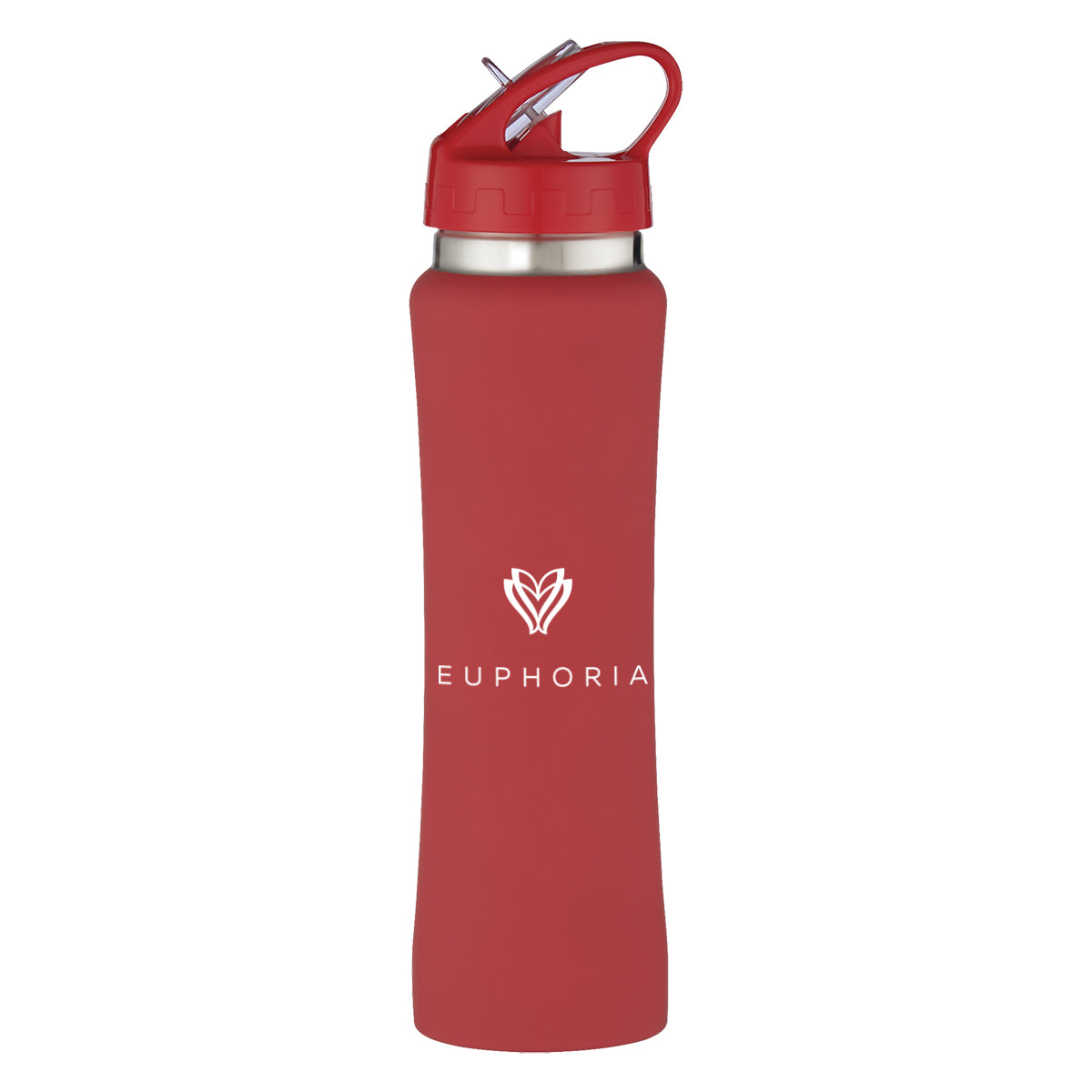 Hampton Stainless Steel Bottle, 25 oz - Red - Silk Screen