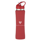 Hampton Stainless Steel Bottle, 25 oz - Red - Silk Screen
