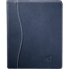 Hampton Stitched Journal with Locking Closure, 7.5 x 9.5 Inches Debossing - Navy - Front