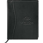 Hampton Stitched Journal with Locking Closure, 7.5 x 9.5 Inches Debossing - White - Front