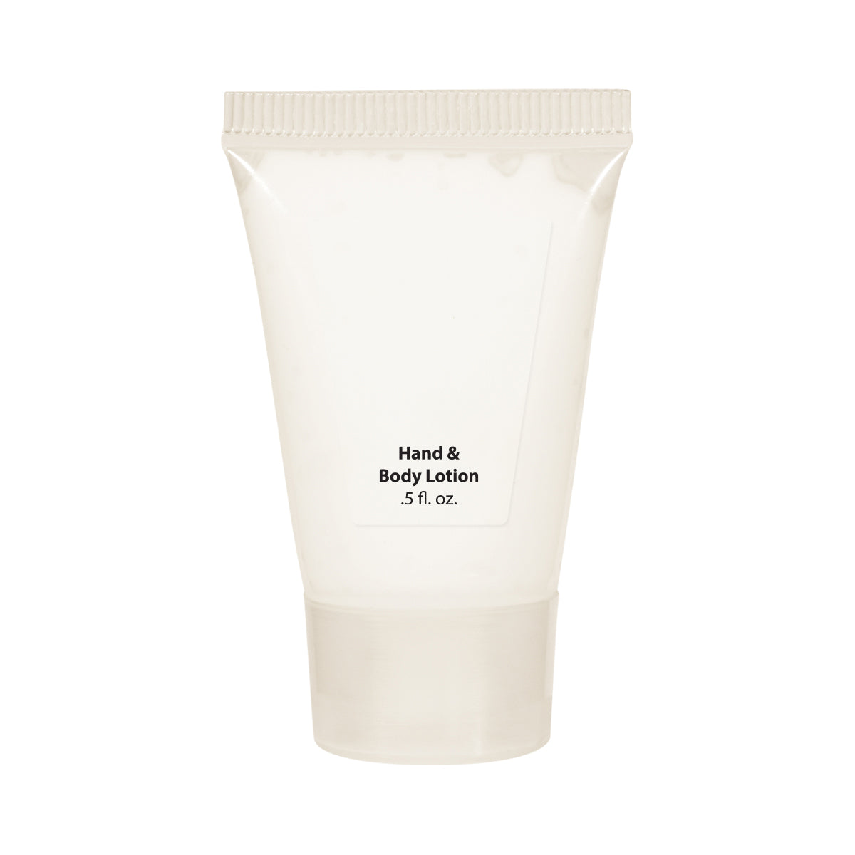 Hand and Body Lotion Tube, 0.5 oz - White - Clear_Label_Blank