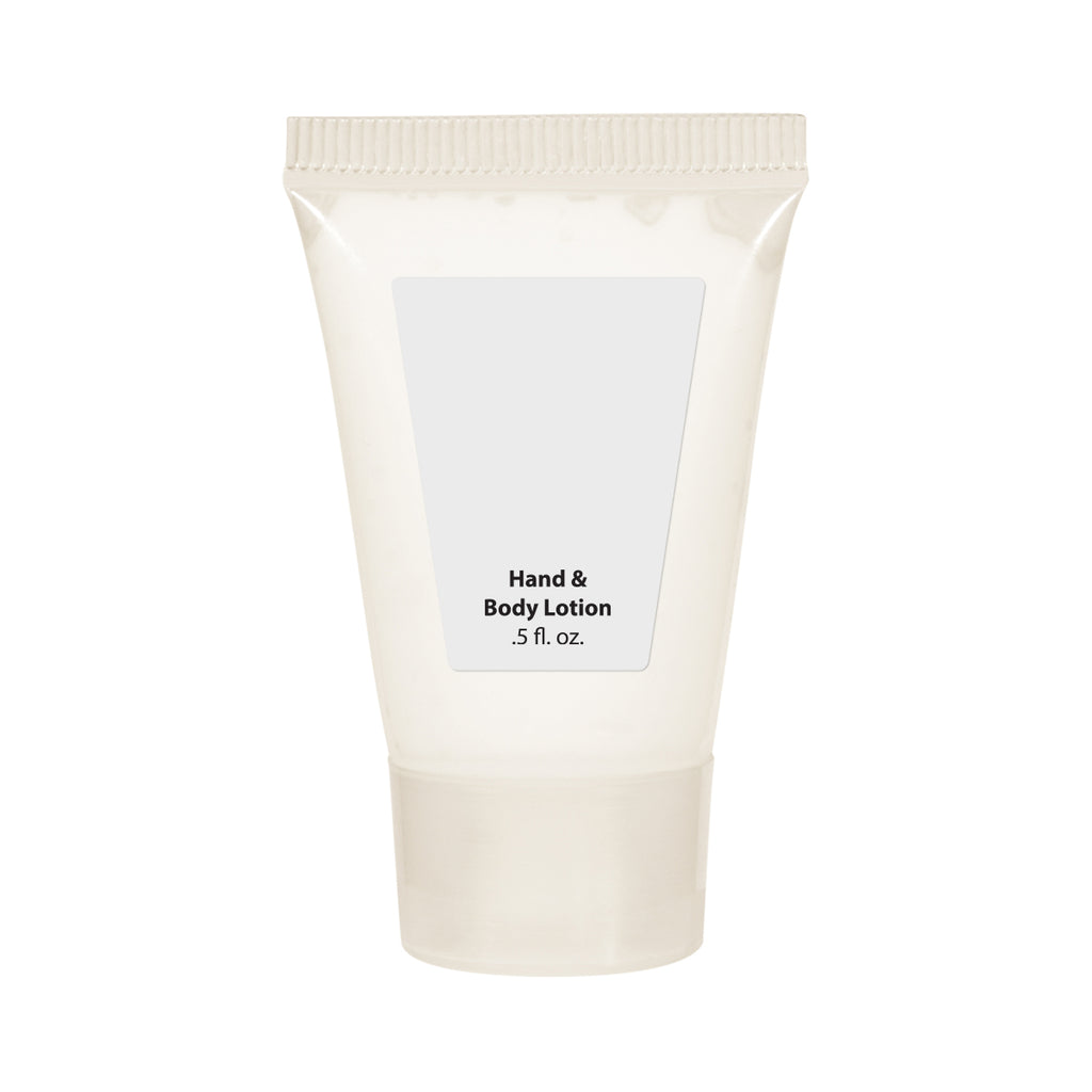 Hand and Body Lotion Tube, 0.5 oz - White - White_Label_Blank