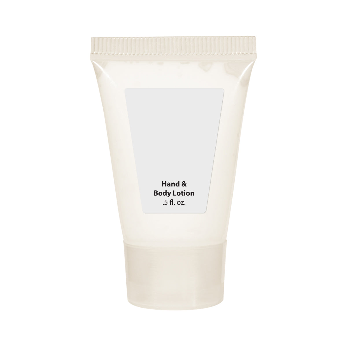 Hand and Body Lotion Tube, 0.5 oz - White - White_Label_Blank