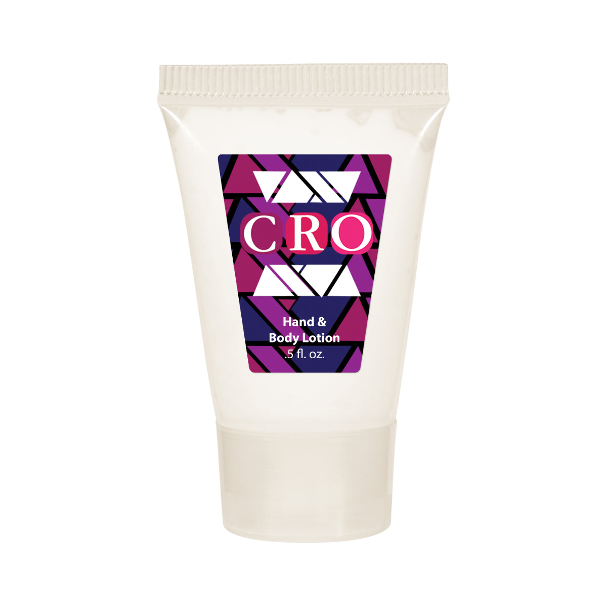 Hand and Body Lotion Tube, 0.5 oz - White - White_Label