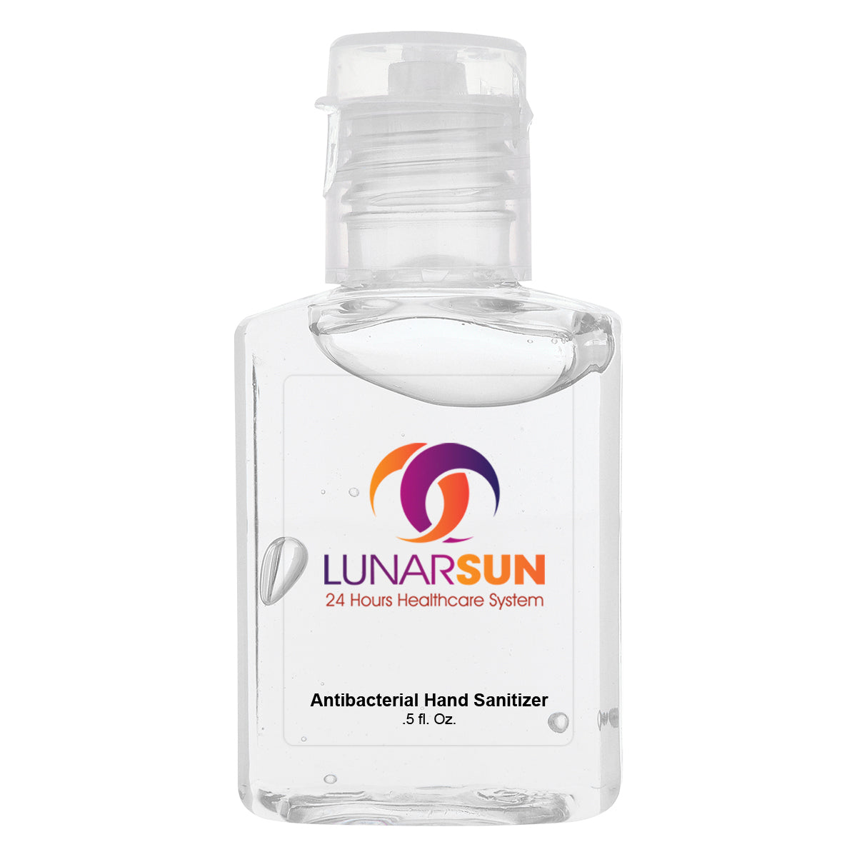 Hand Sanitizer, 0.5 oz - Clear - Full Color on a Clear Label