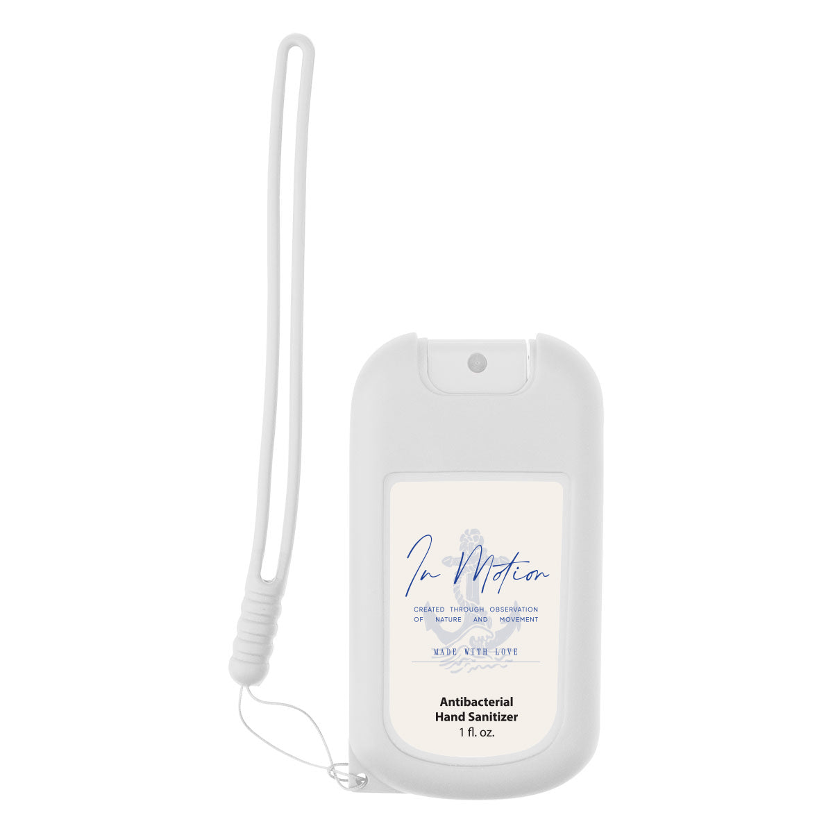 Hand Sanitizer in a Branded Silicone Case, 1 oz - White - Label
