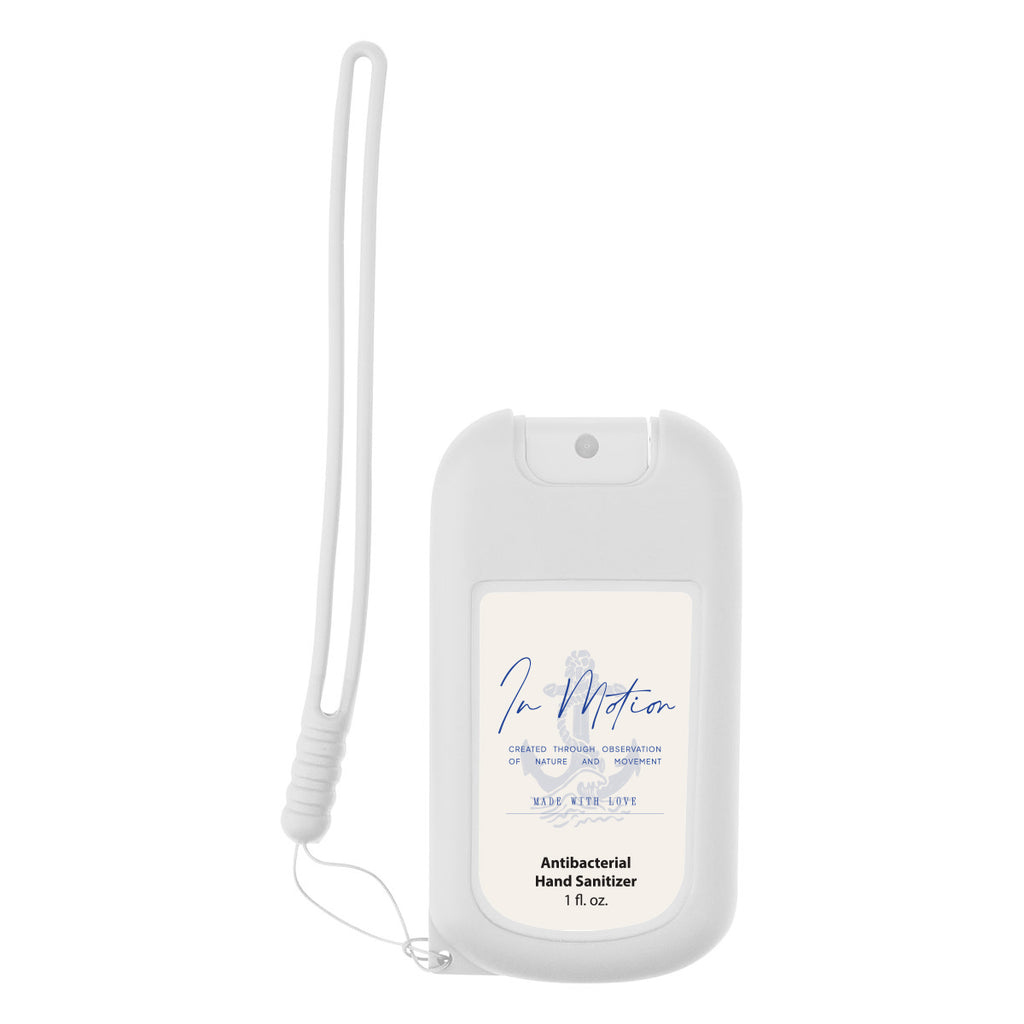 Hand Sanitizer in a Branded Silicone Case, 1 oz - White - Label