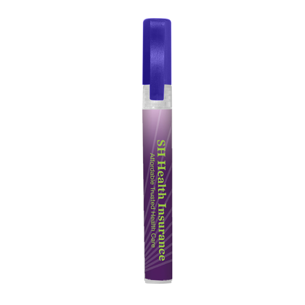 Hand Sanitizer Spray Pump, 0.34 oz - Purple - Full Color on a White Label