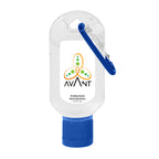 Hand Sanitizer with Carabiner, 1.8 oz - Full Color on a White Label