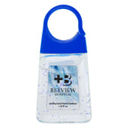 Hand Sanitizer with Color Moisture Beads, 1.35 oz - Clear with Blue - Full Color on a Clear Label