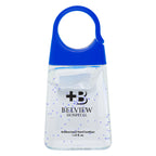 Hand Sanitizer with Color Moisture Beads, 1.35 oz - Clear with Blue - Pad Print