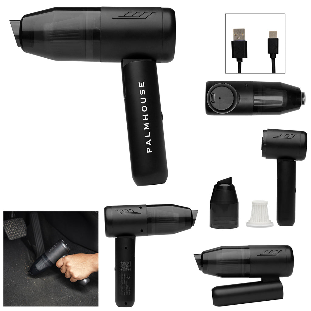 Handheld Vacuum, Rechargeable - Black - Pad Print